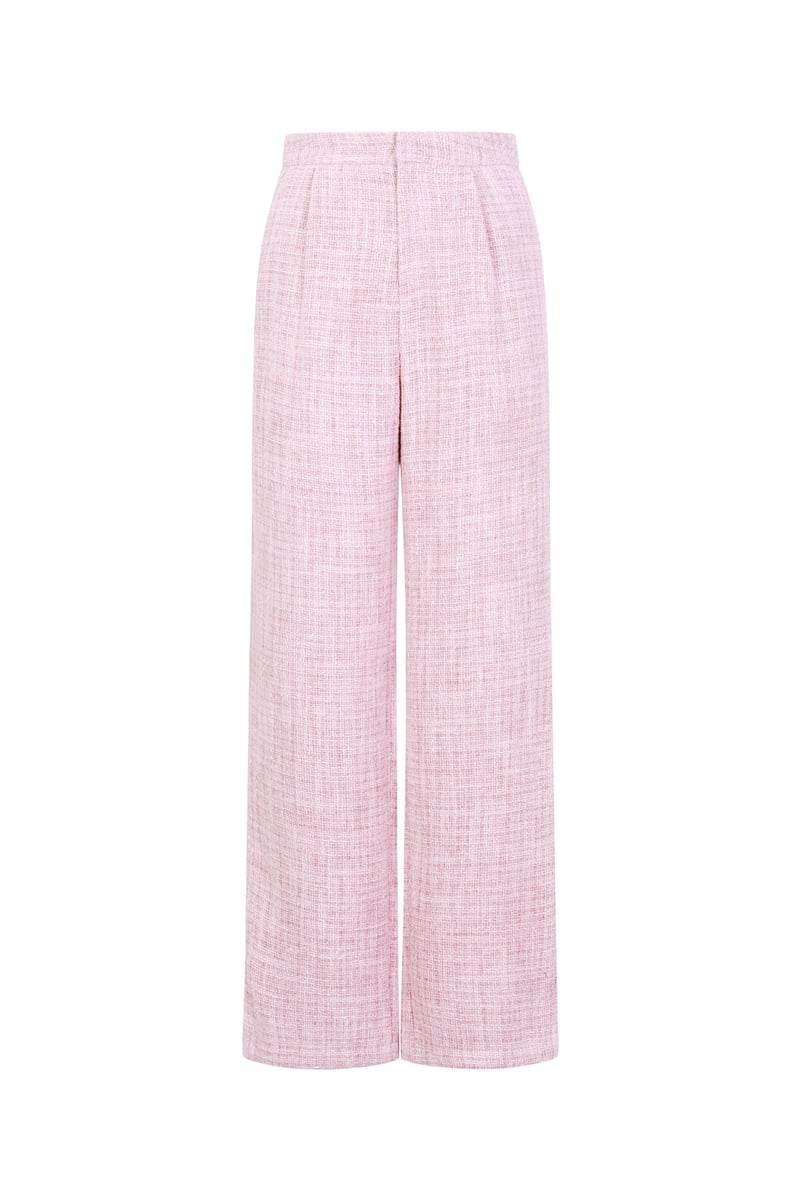 Polyestervezel (polyester) Rechte broek Geruit Elegante herfst/winterkleding