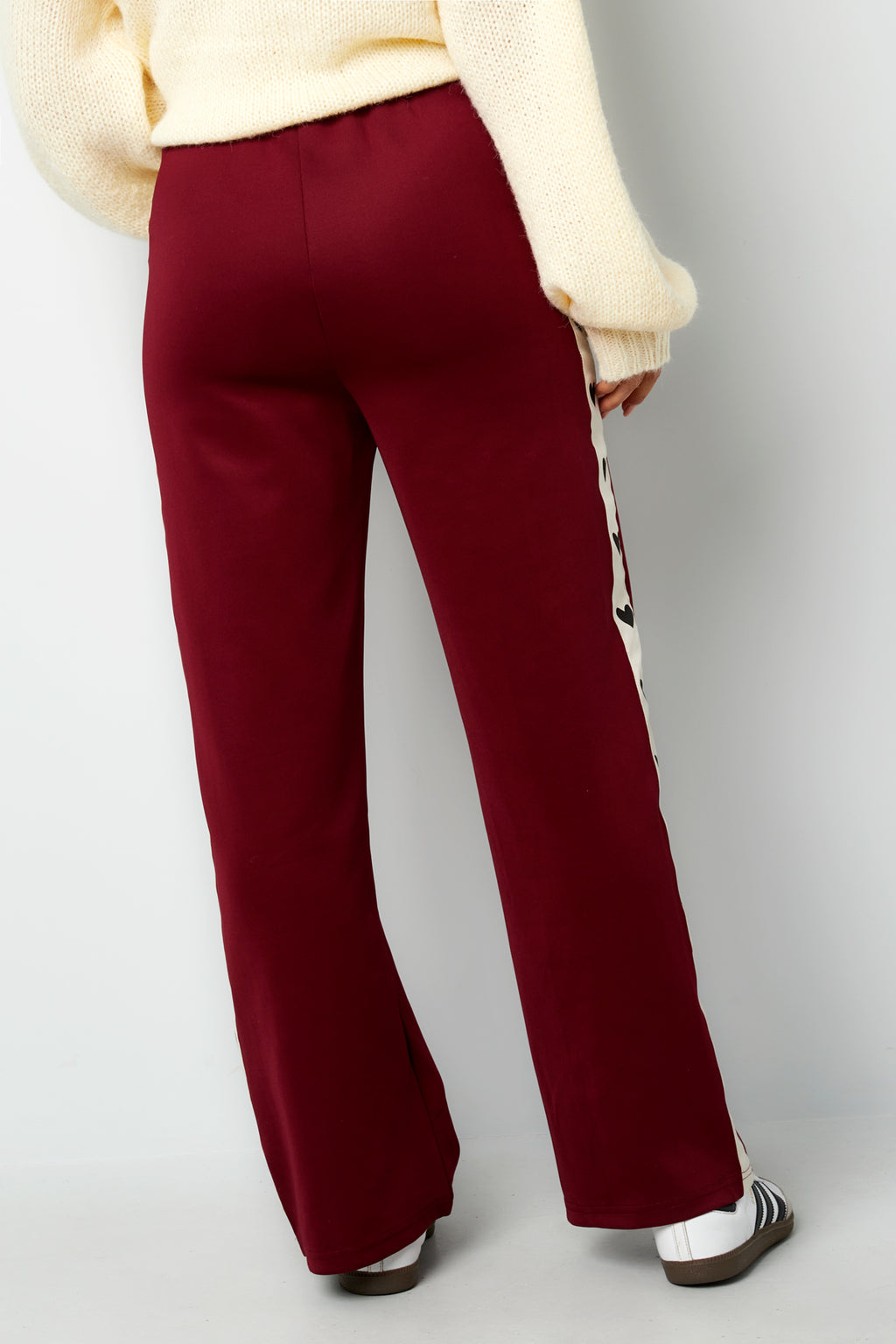 Broek met hartjes zijkant - rood