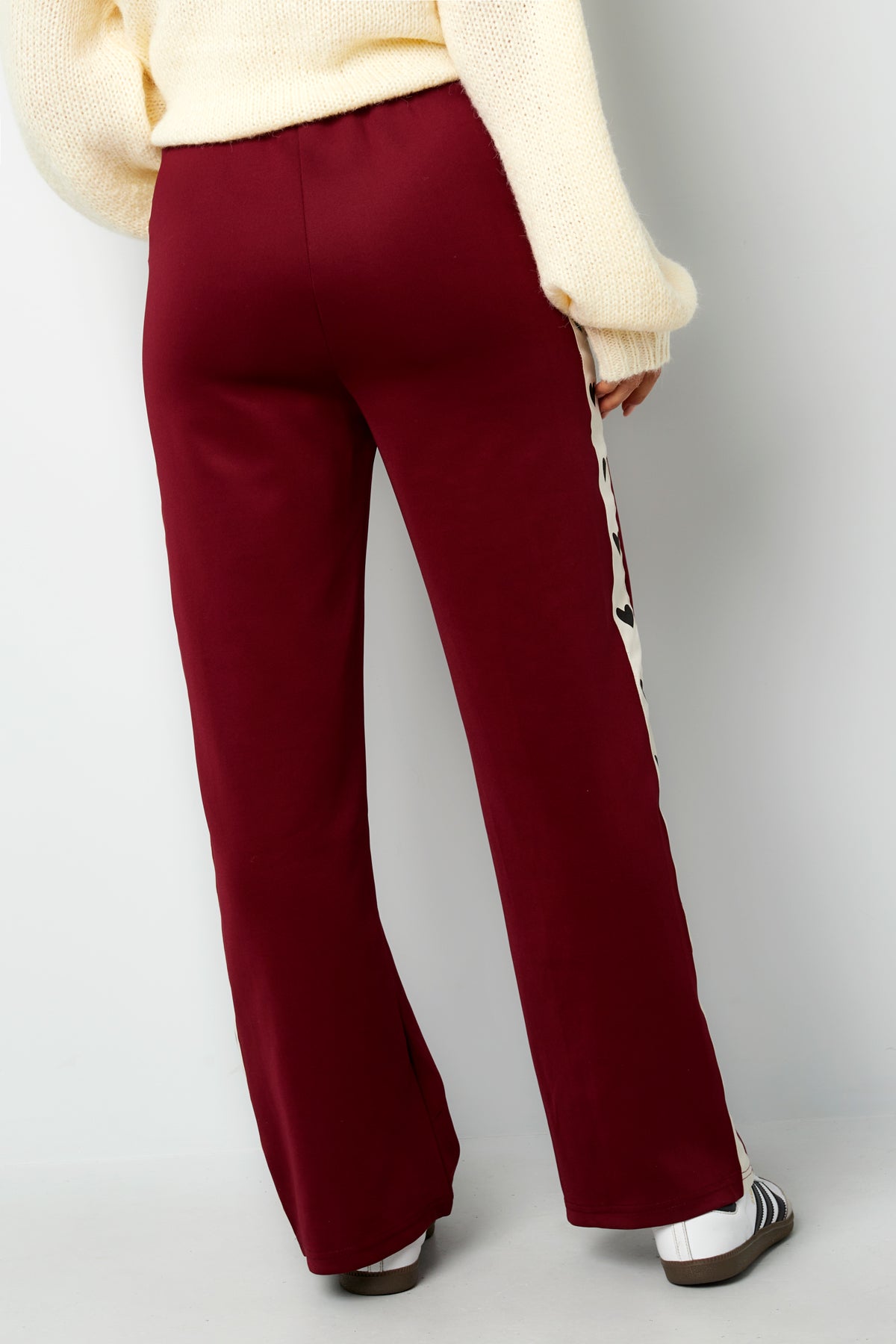 Broek met hartjes zijkant - rood