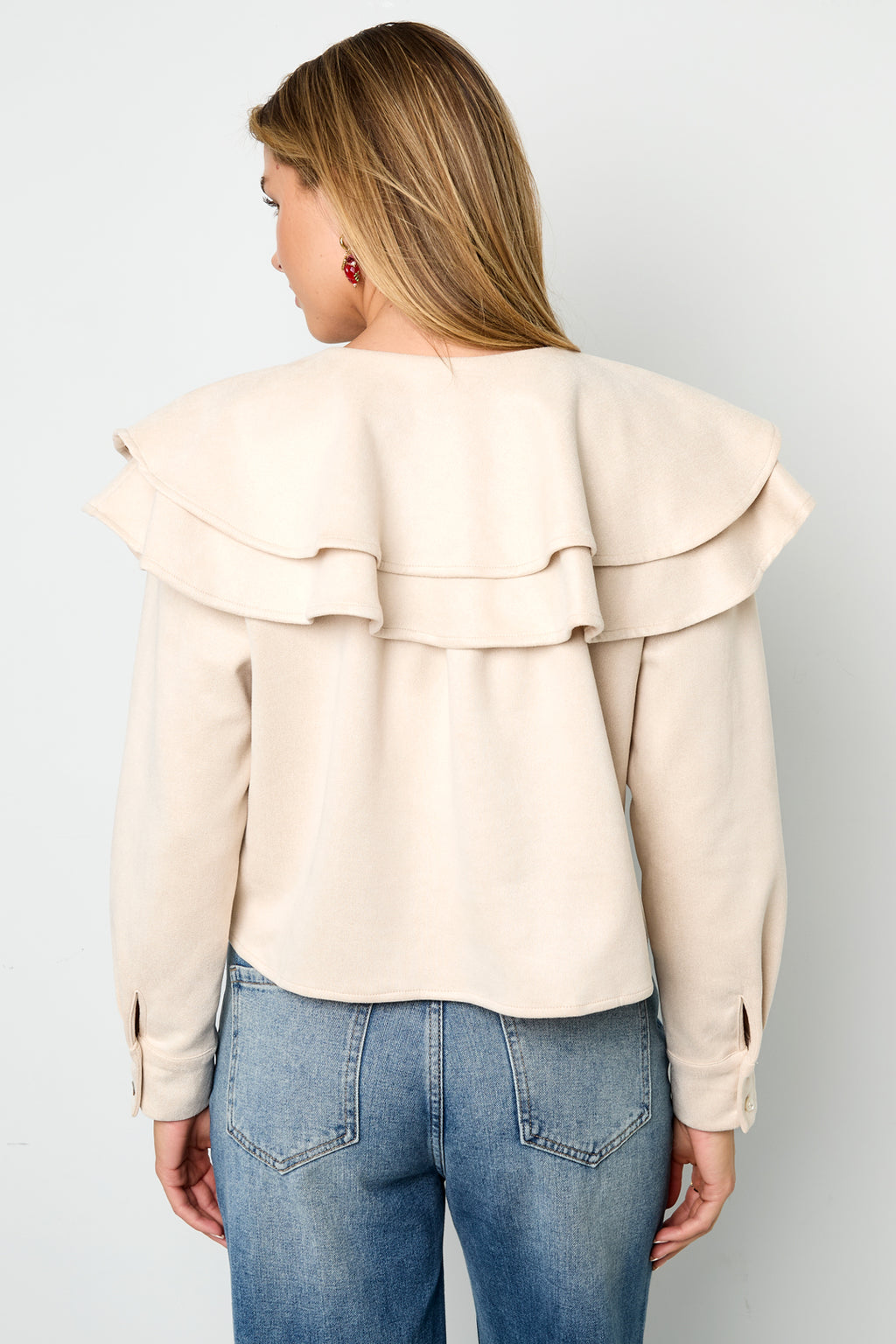 Blouse suede Ruffle