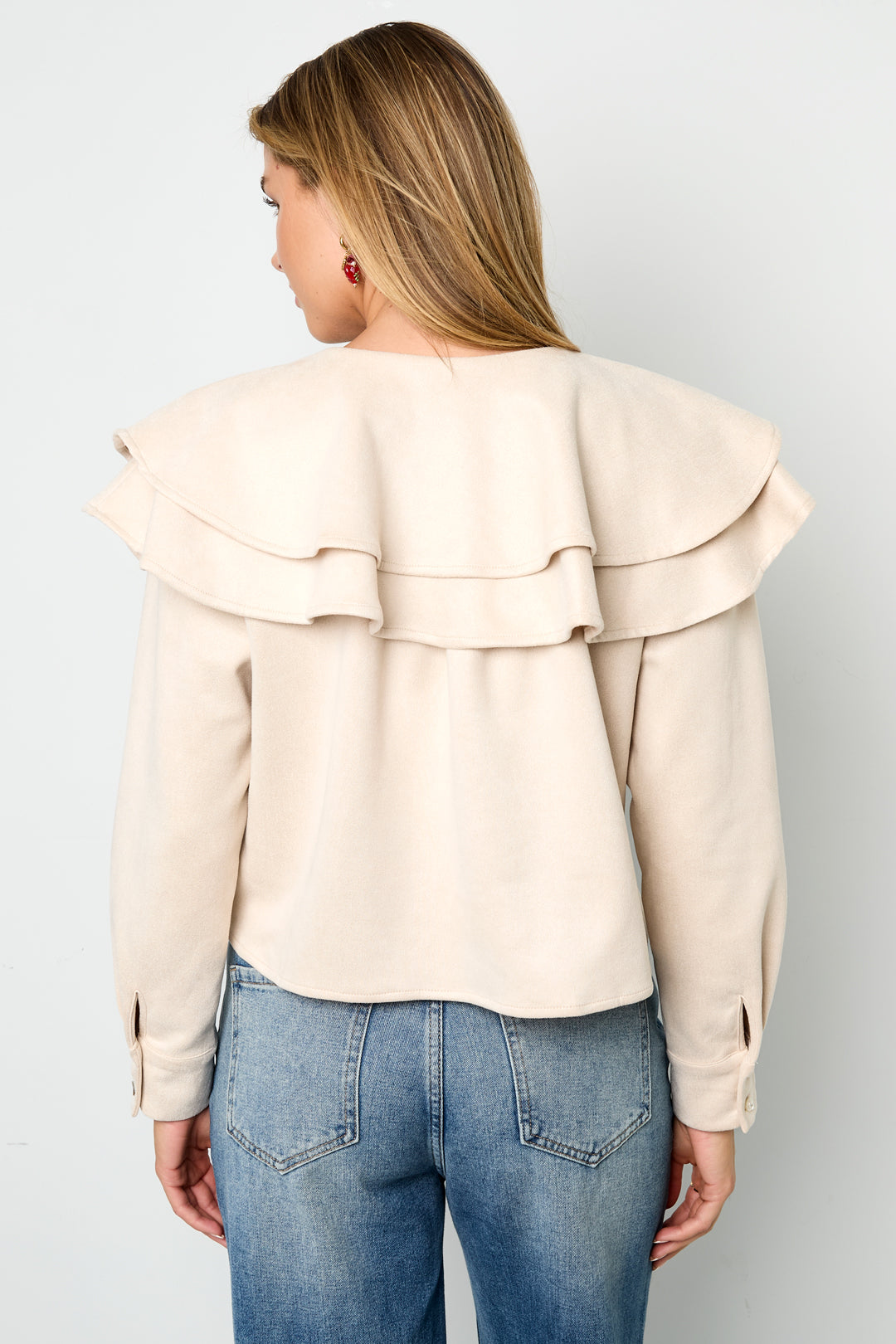 Blouse suede Ruffle