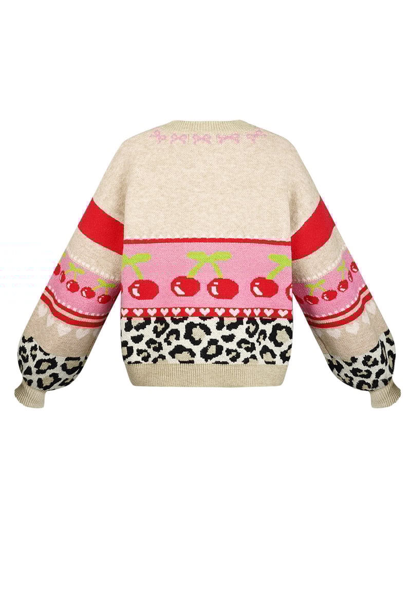 Vest cherry baby - Beige roze