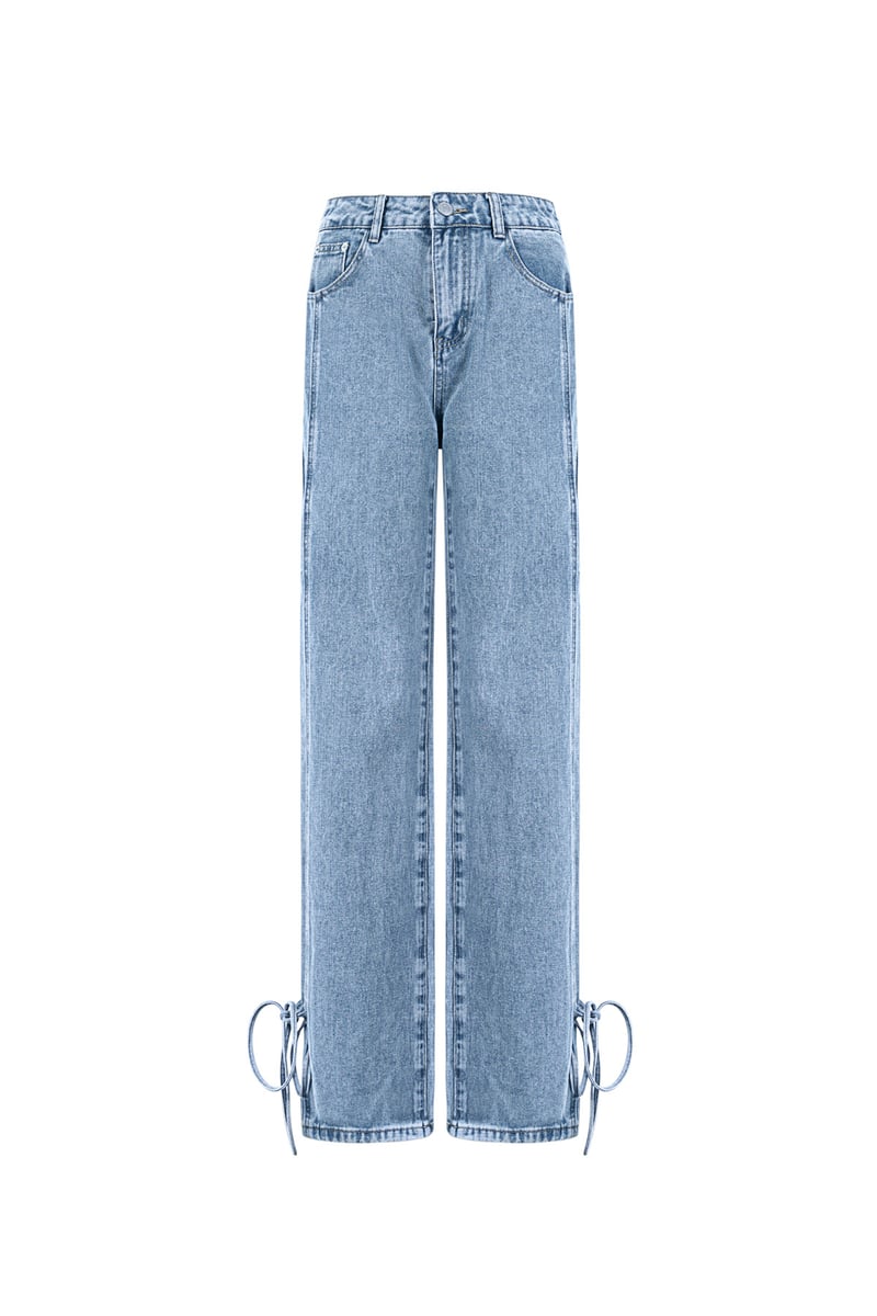 Jeans bossy bow - Blauw