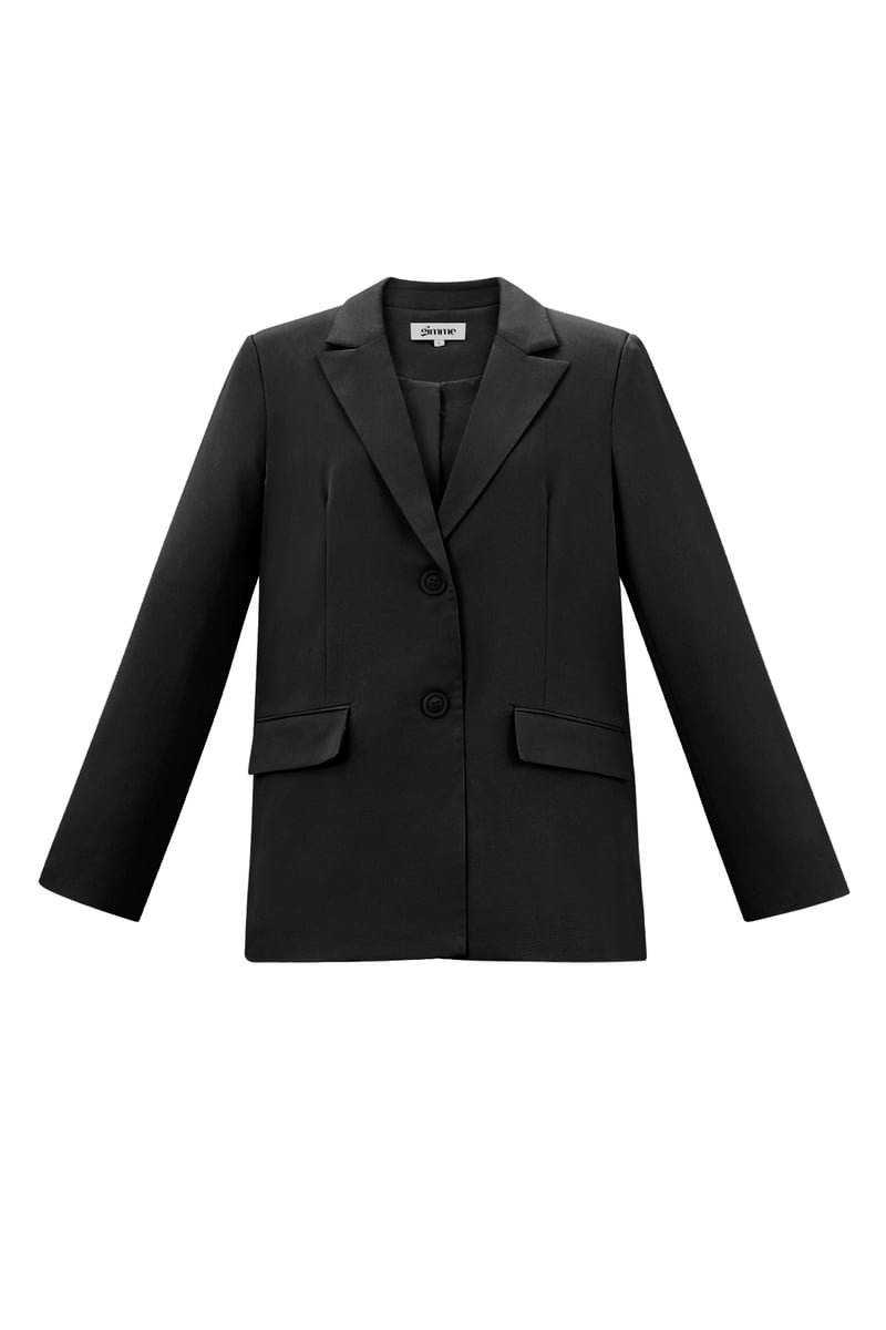 Blazer met strik - Zwart