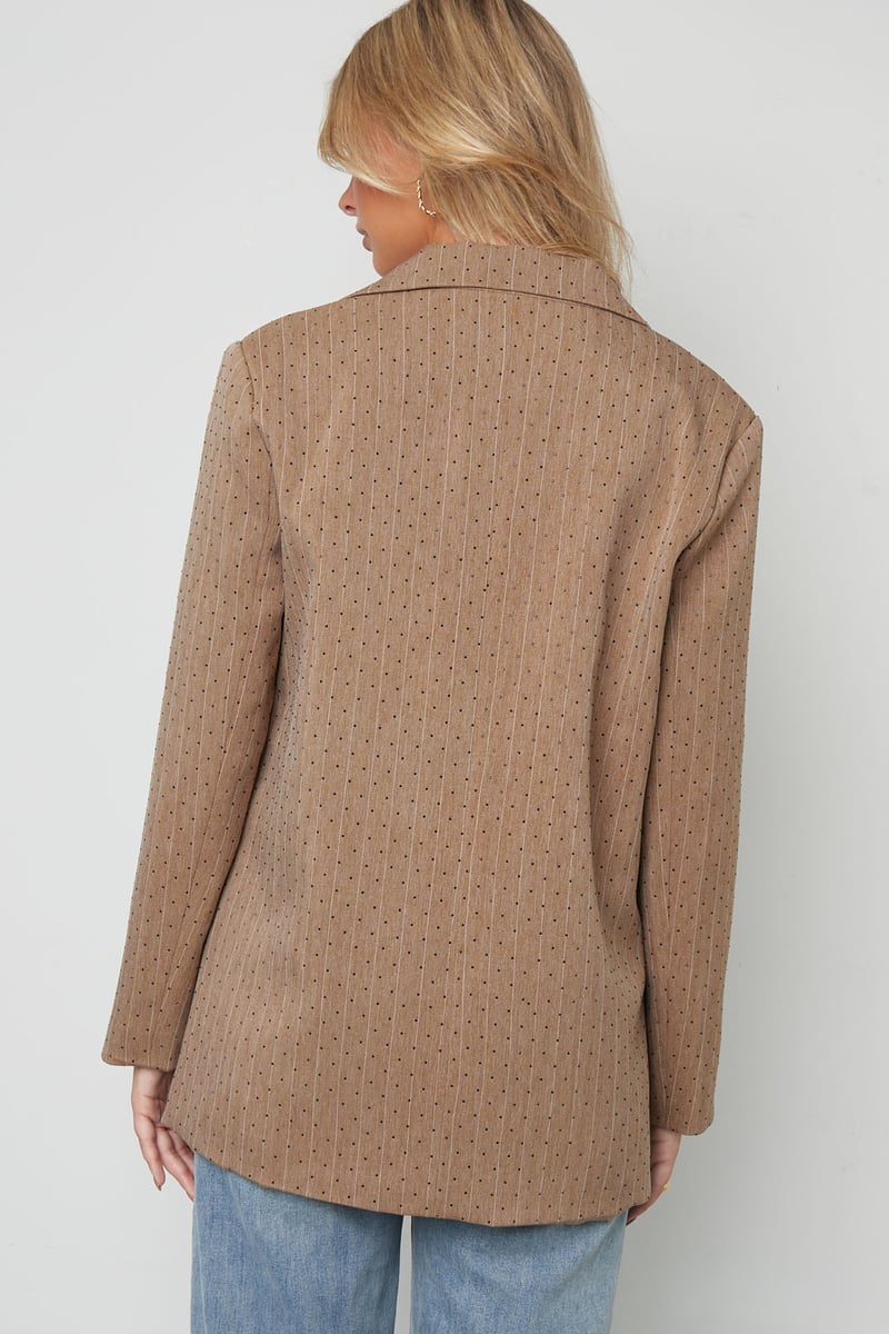 Blazer met strass-streepjes