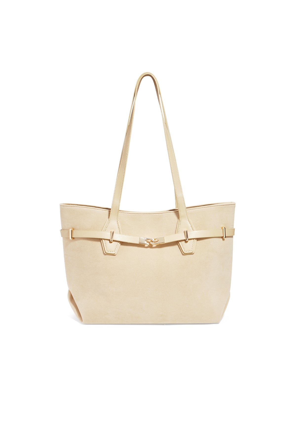 Tote Bag beige met riem