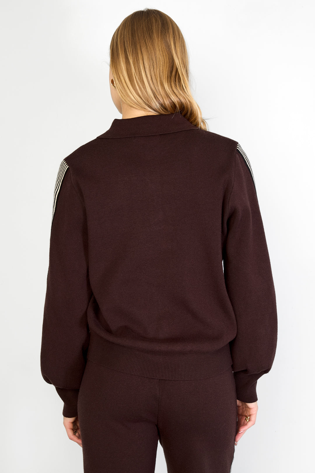 Gebreide trui Kleurenclash Sportieve herfst/winterkleding