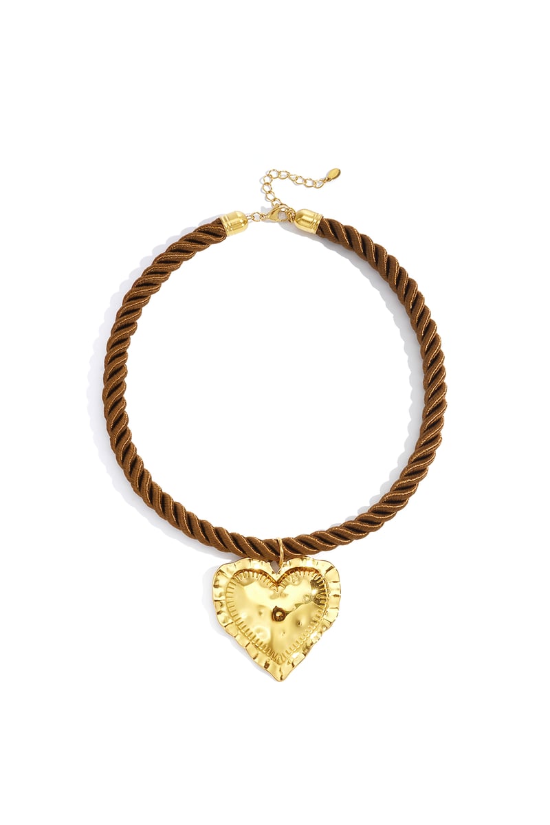 Polyester hanger kettingen Hart Retro Daily Classic Serie Dames sieraden