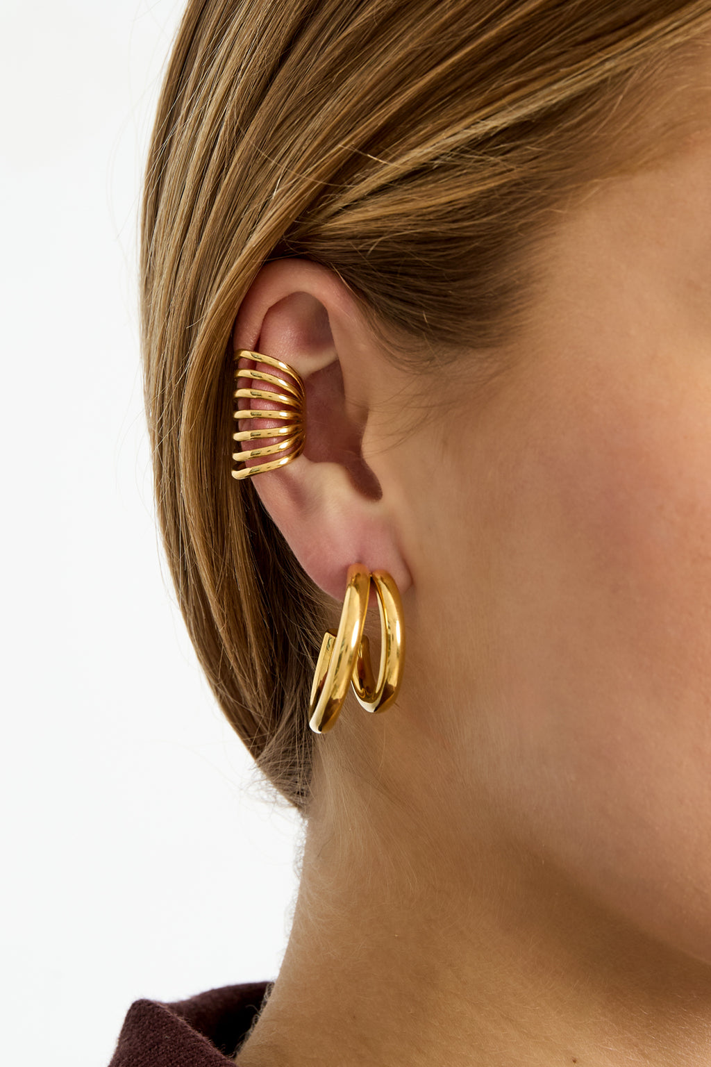 Roestvrijstalen oormanchetten, casual, dagelijks, eenvoudig, serie, damessieraden